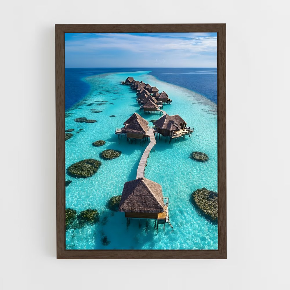 Poster Évasion aux Maldives – affiche Plongée sous-marine (vue 5)